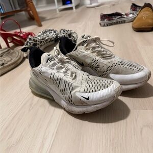Nike Women's Air Max 270 Cream and Black Sneakers